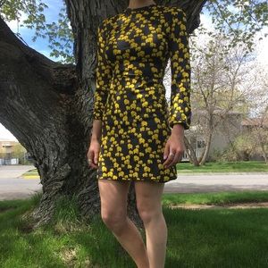 Vintage yellow/blue mod dress!